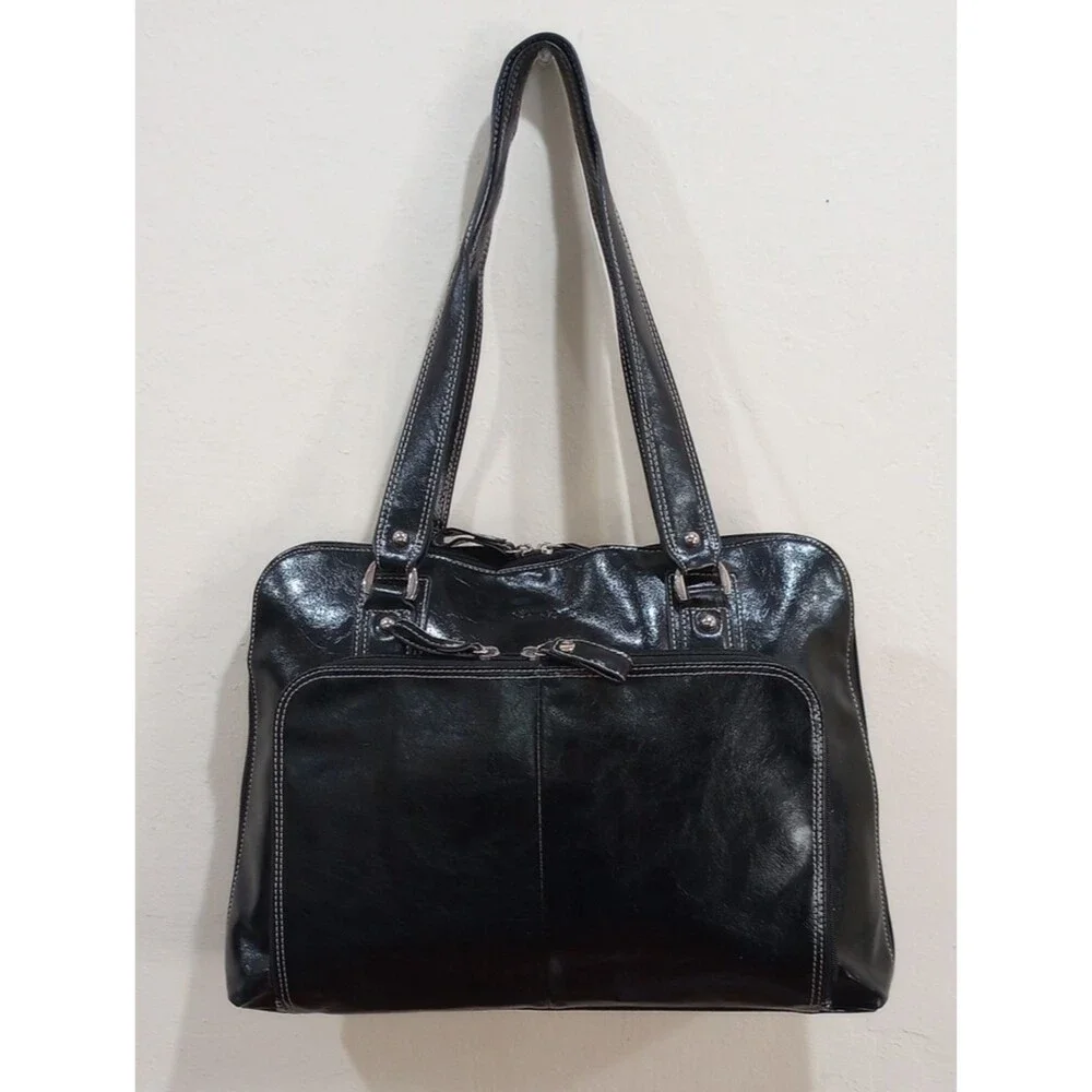 Samsonite Black Zip Around Soft Laptop Briefcase Tote